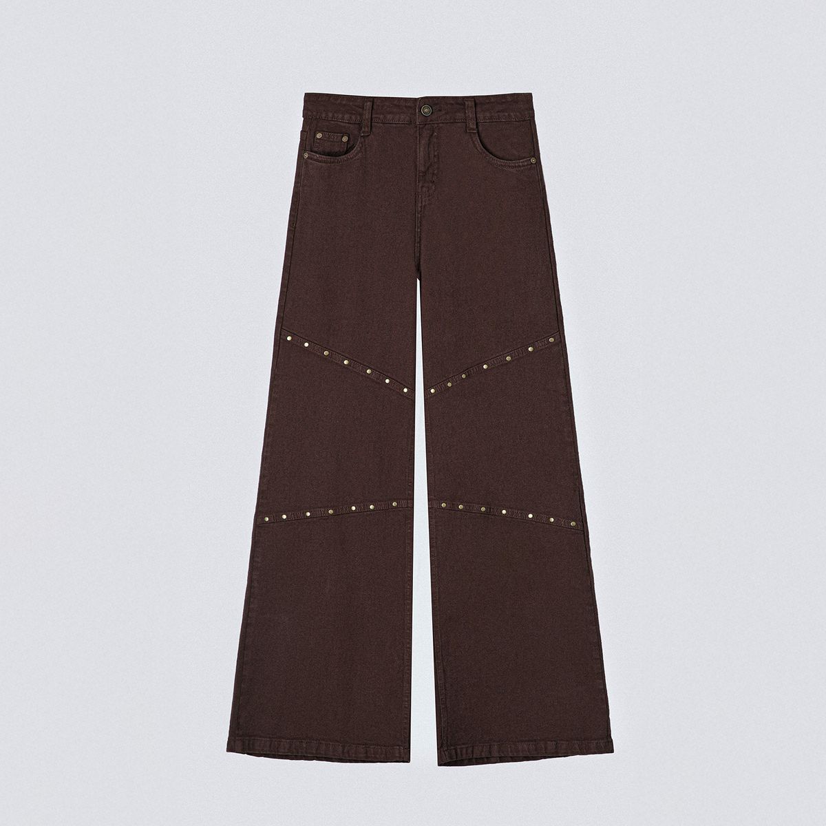 RAINDOOR - Pantalón corte tachas café Mujer Raindoor