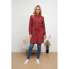 LIKE SHOP - Camisa Leñadora Mujer Blusón Manga Larga Gruesa Botones A1653