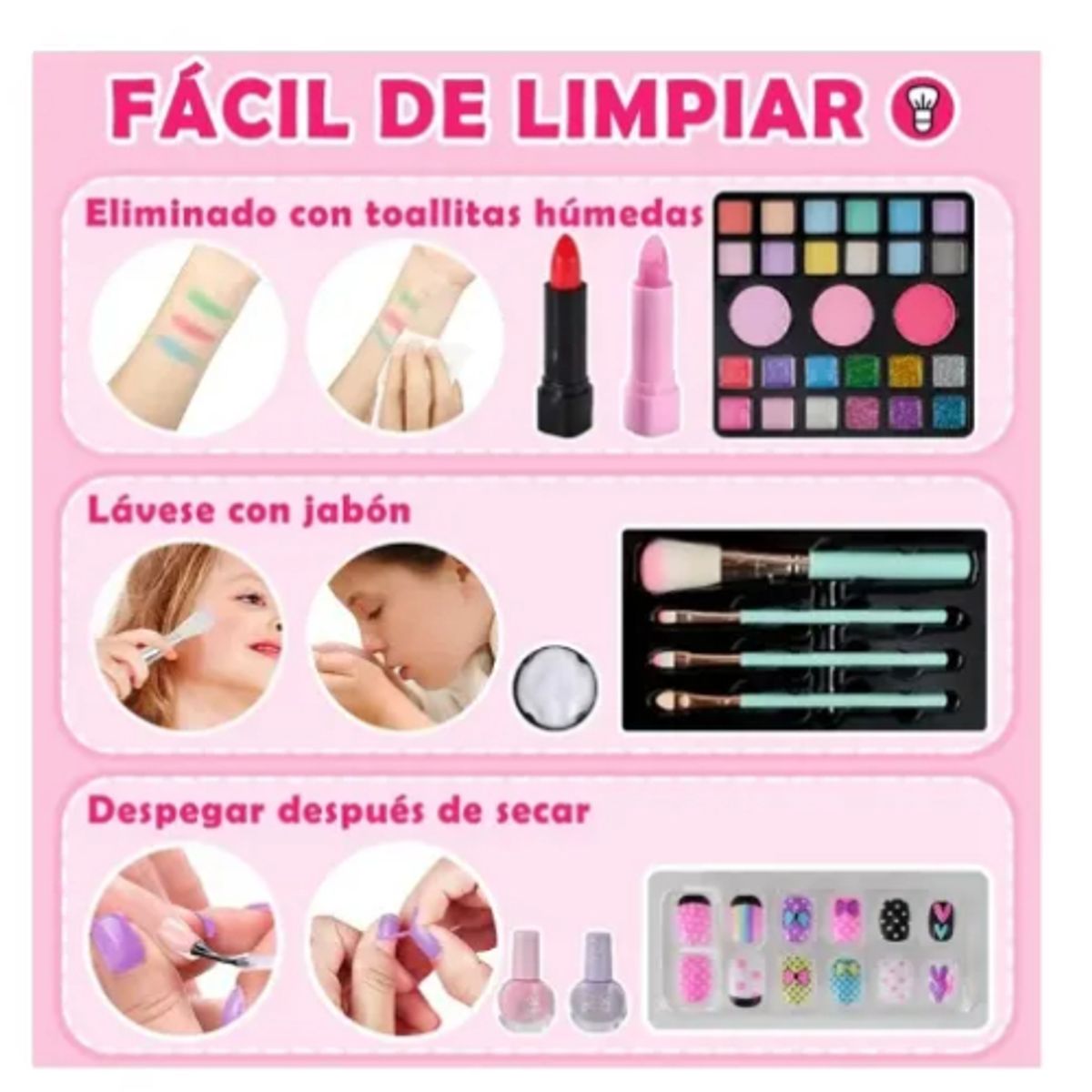 GENERICO - Kit De Juguetes Maquillaje Para Niñas