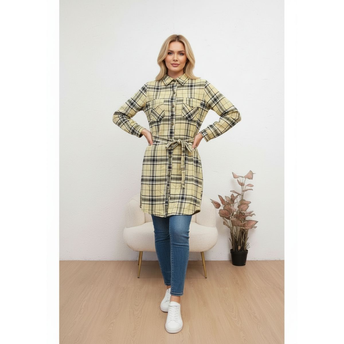 LIKE SHOP - Camisa Leñadora Mujer Blusón Manga Larga Gruesa Botones A1653