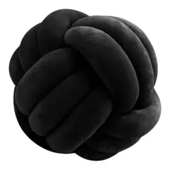 GENERICO - Cojín O Almohada De Bola Con Nudo Color Negro