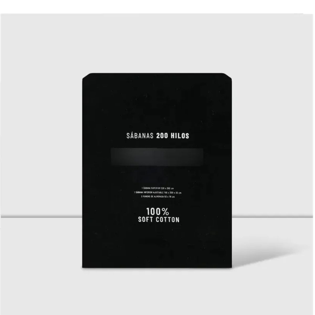 CANNON - Sabana 2 plazas 200 Hilos Ec Cannon 100 % Algodón NEGRO