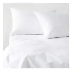 CANNON - Sabana 2 plazas 200 Hilos Ec 100 % Algodón BLANCO