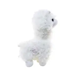 SOLEIO - Peluche Llama Souvenir de Chile con Escudo Bordado Blanco
