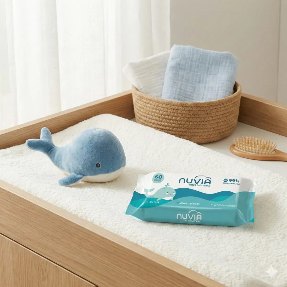 NUVIA - Wipes Toallitas Húmedas Nuvia 99% Agua Caja 12 x 60 unidades -720 Unidades