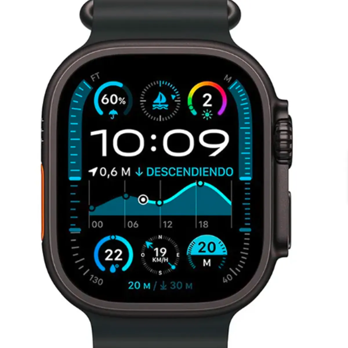 APPLE - Apple Watch Ultra 2 Gps + Celular 49mm Titanio Negro Reacondicionado