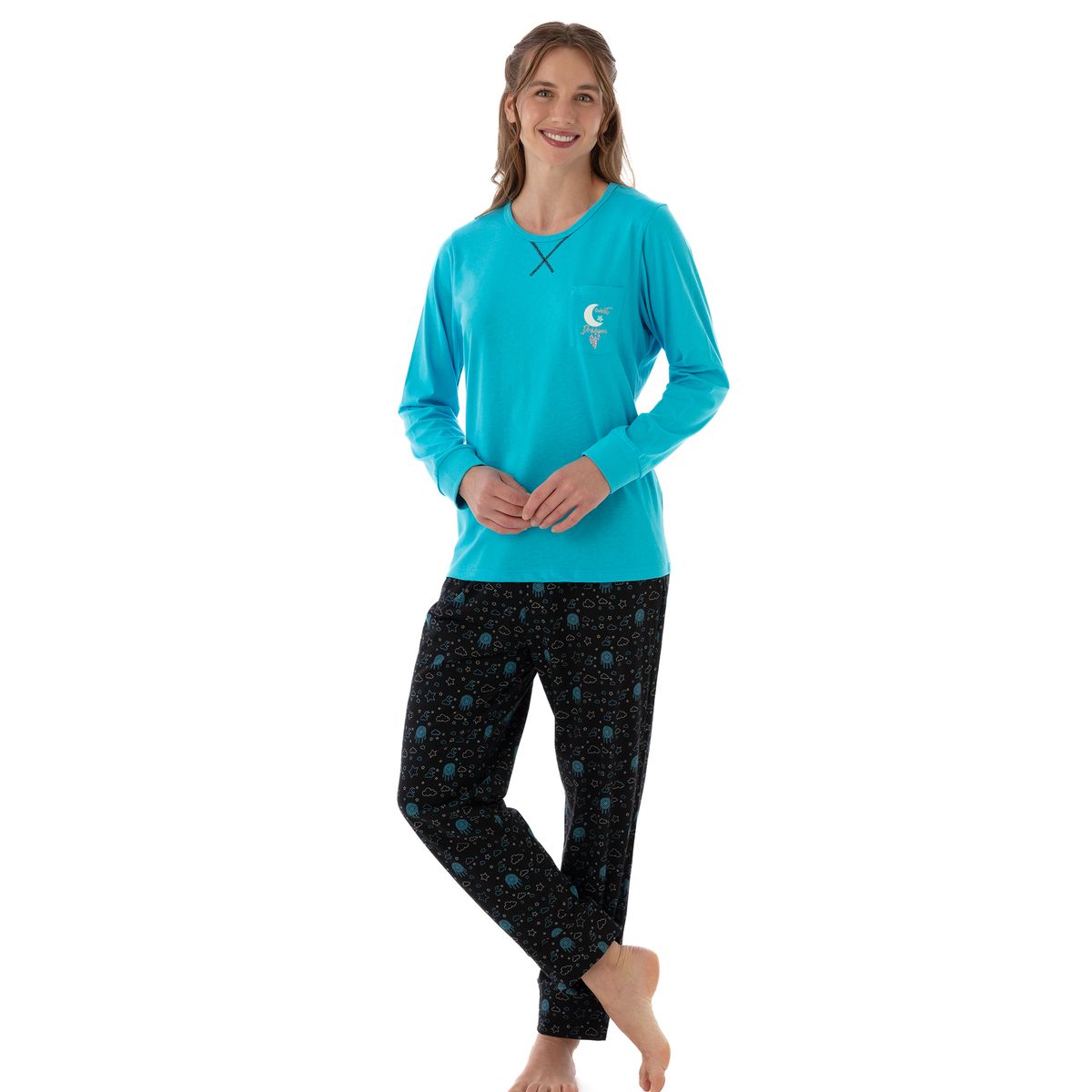 BECKIL - BECKIL COD 1783 PIJAMA  ALGODÓN , PANTALÓN ESTAMPADO
