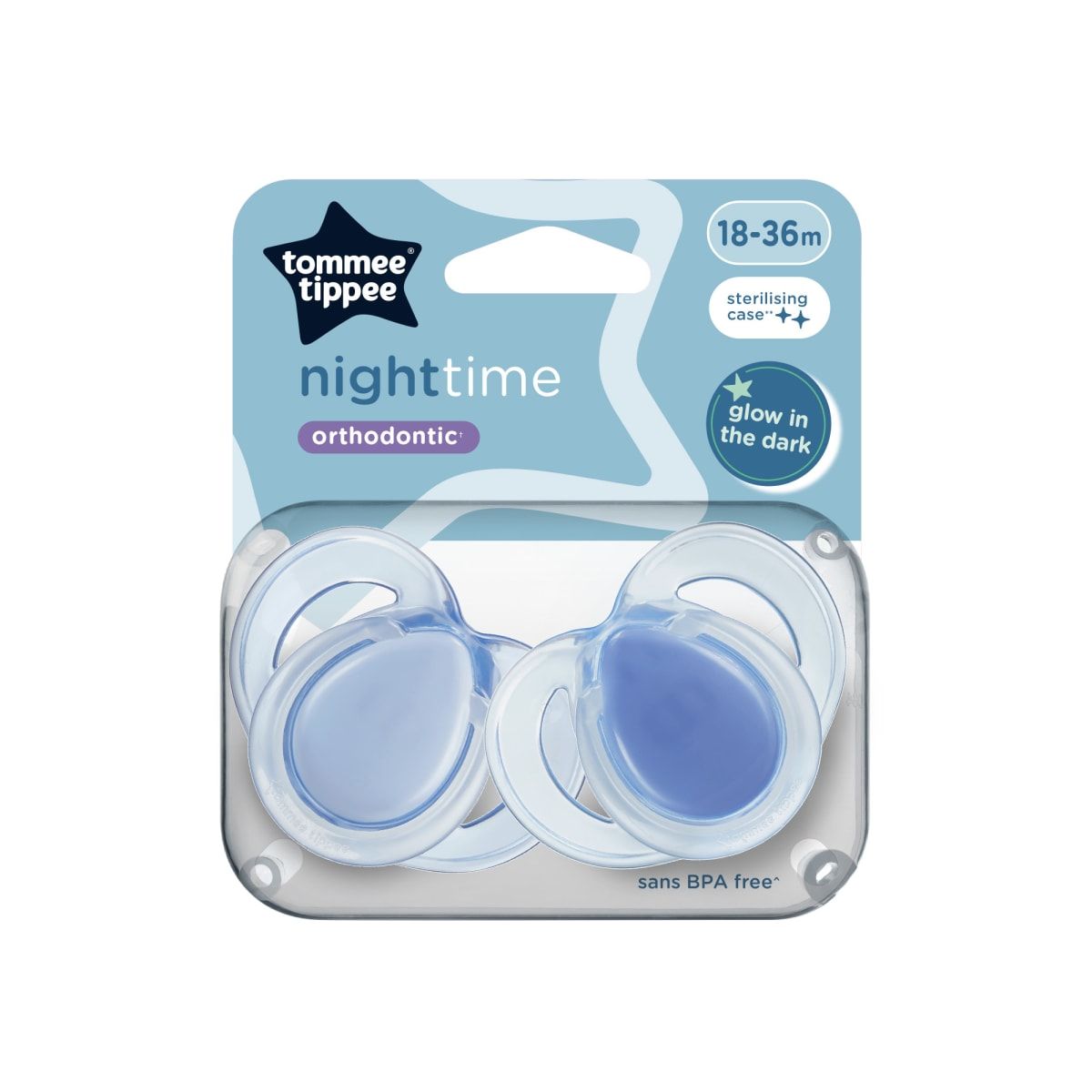 TOMMEE TIPPEE - Chupete Nighttime 2 Unidades 18-36 Meses