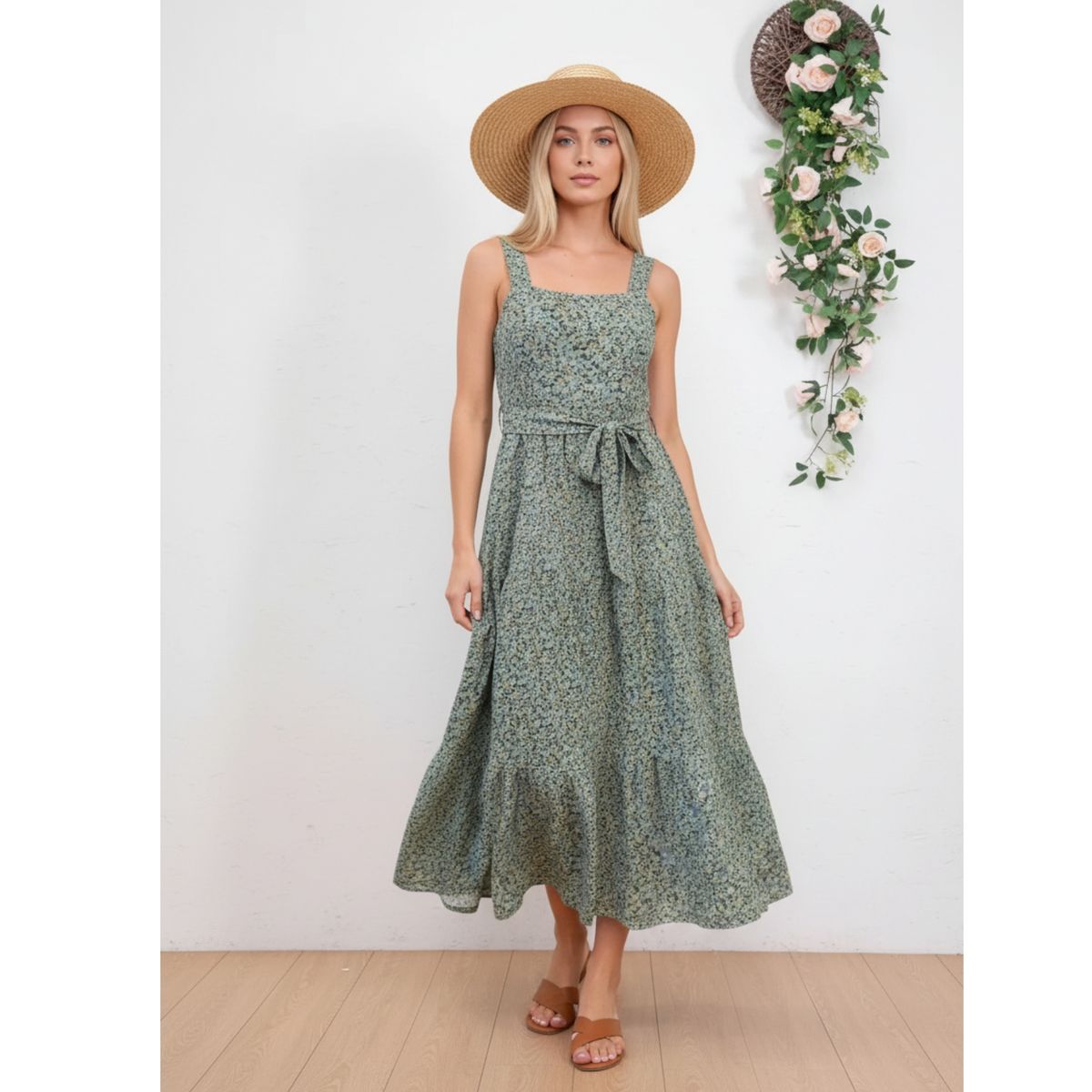 LIKE SHOP - Maxi Vestido Verano Largo Mujer Floral Pabilo A1092