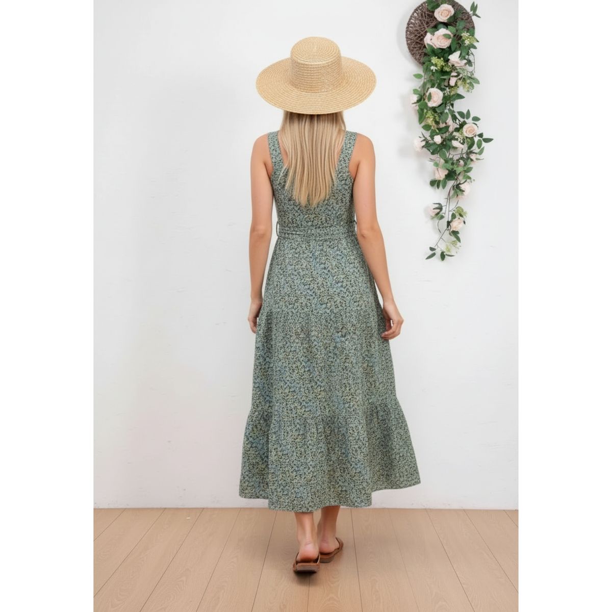 LIKE SHOP - Maxi Vestido Verano Largo Mujer Floral Pabilo A1092