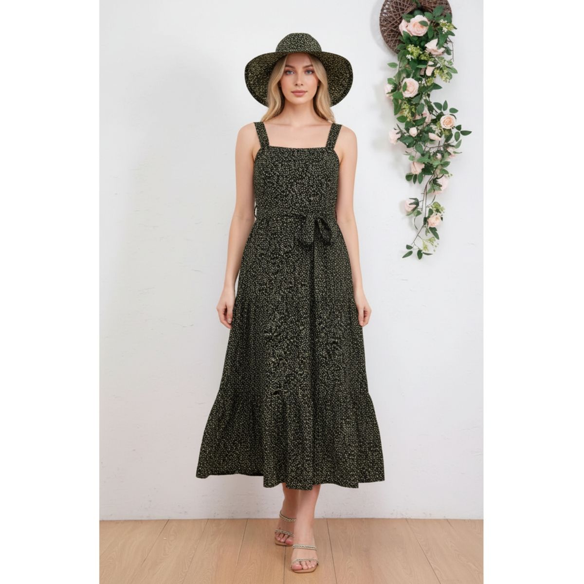 LIKE SHOP - Maxi Vestido Verano Largo Mujer Floral Pabilo A1092