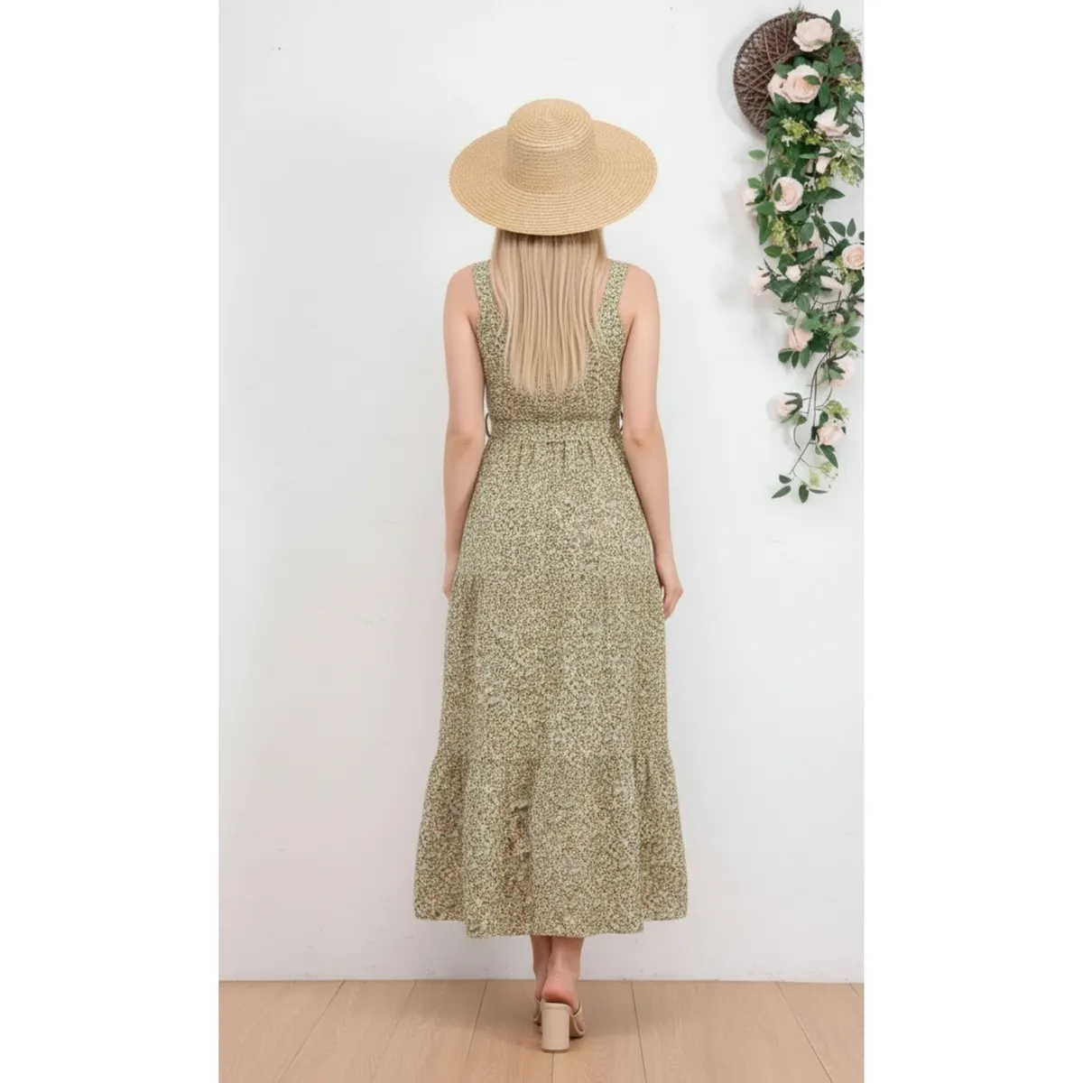 LIKE SHOP - Maxi Vestido Verano Largo Mujer Floral Pabilo A1092