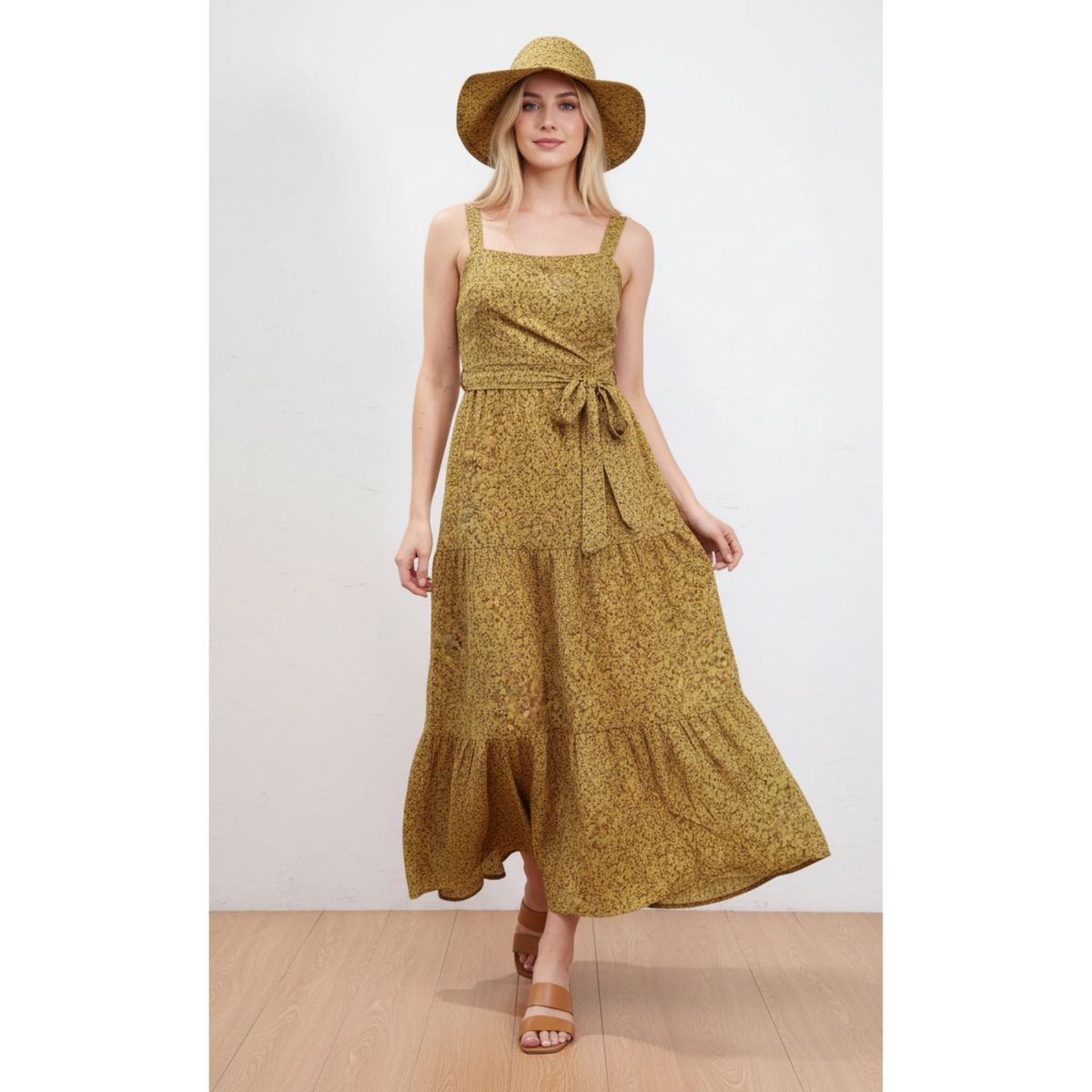 LIKE SHOP - Maxi Vestido Verano Largo Mujer Floral Pabilo A1092