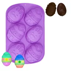 PASTELERIUS - Molde Silicona Huevos De Pascua Moldes Para Reposteria 3d Huevos Grandes Para Rellenar Molde Pascua