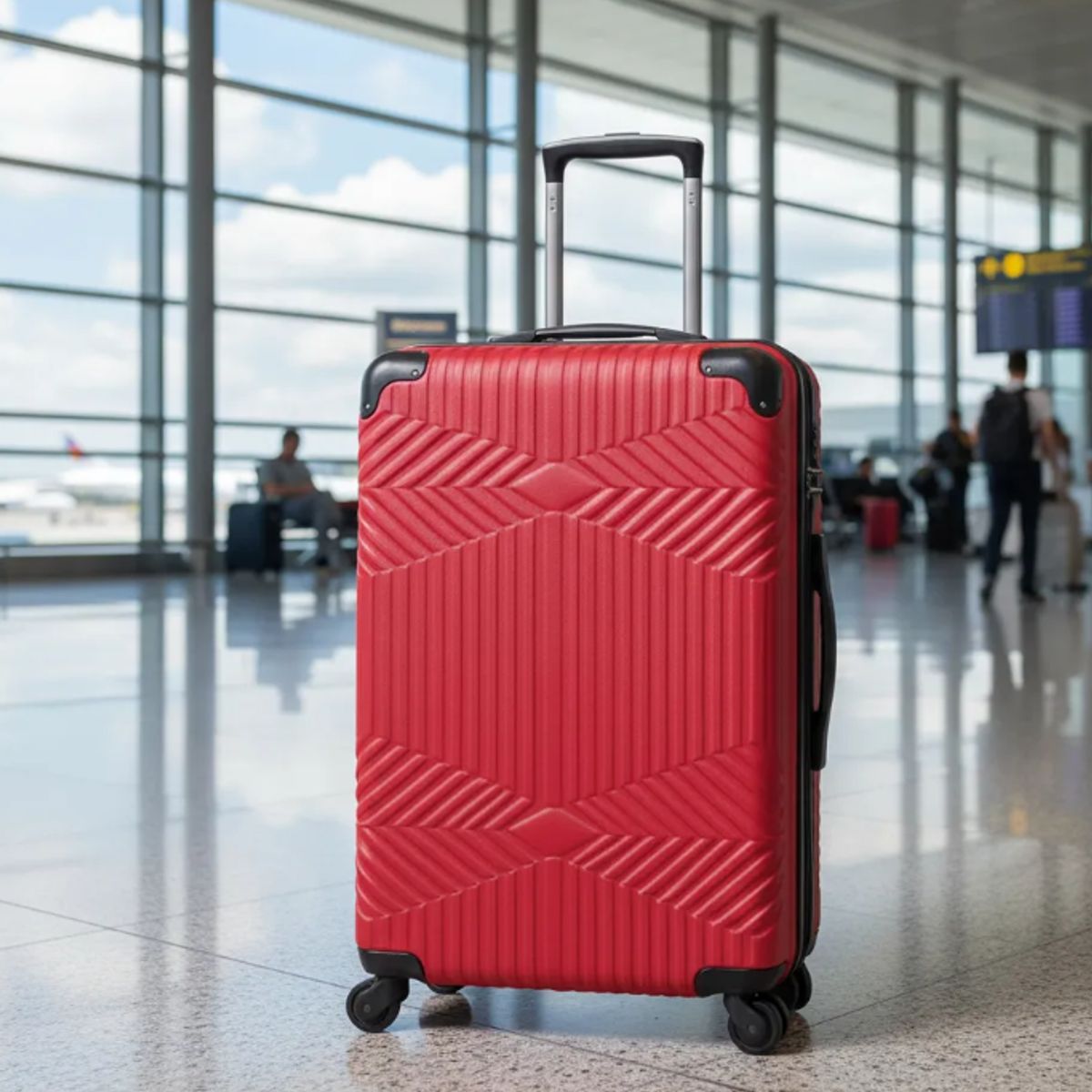 GENERICO - Maleta de viaje 10kg Rojo.