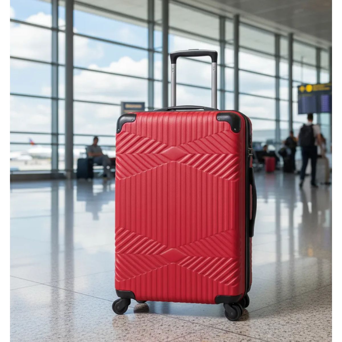 GENERICO - Maleta de viaje 10kg Rojo.