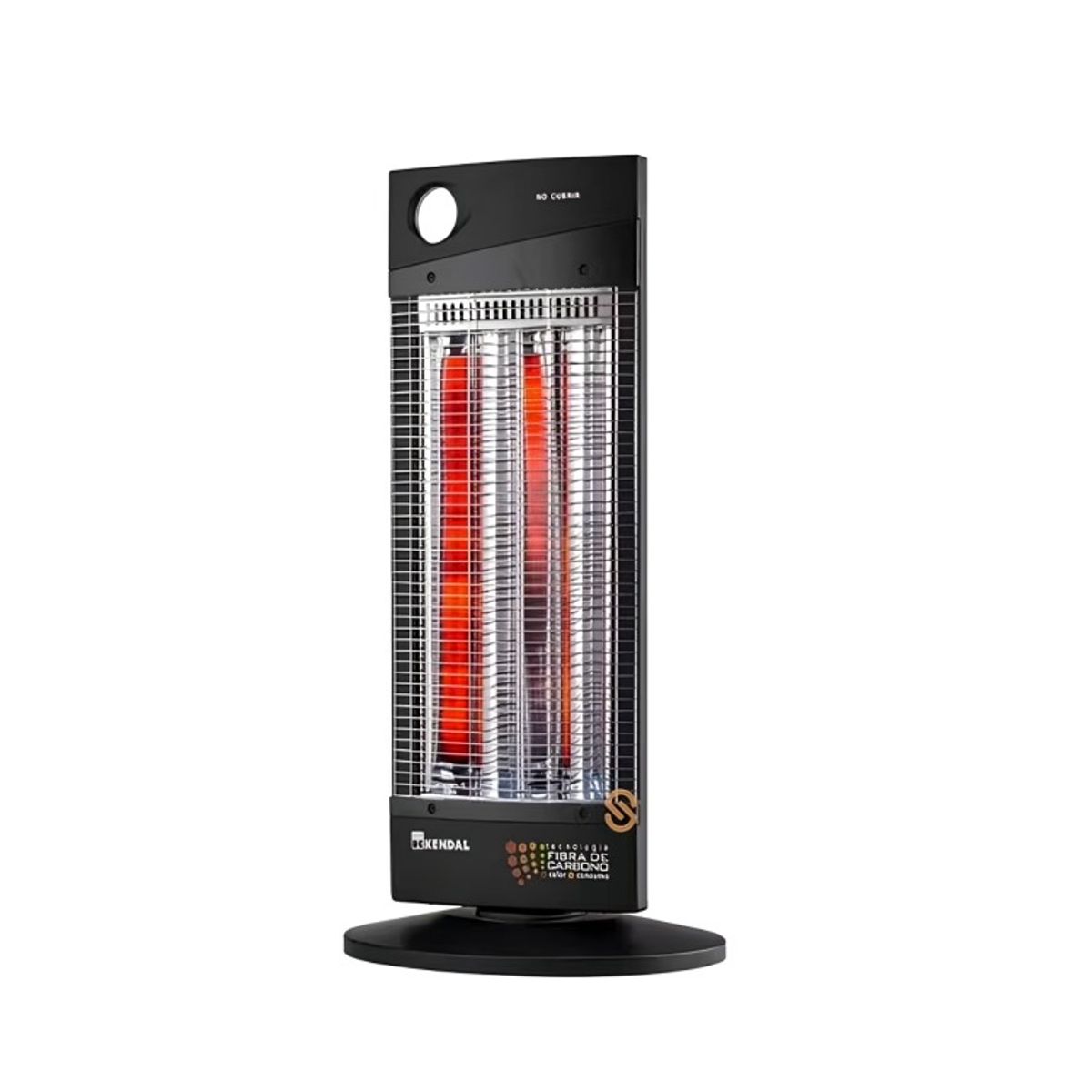 KENDAL - CALEFACTOR CON EFECTO LUMINOSO  FIBRA CARBONO NSB120K5 NEGRA