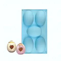 PASTELERIUS - Molde Huevos Grandes Para Rellenar Moldes Chocolates Pascua 5cav Molde De Silicona Huevos Pascuas