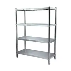 GENERICO - Estante Metálico Industrial 100% Acero Inoxidable 120 x 50 x 155 cm