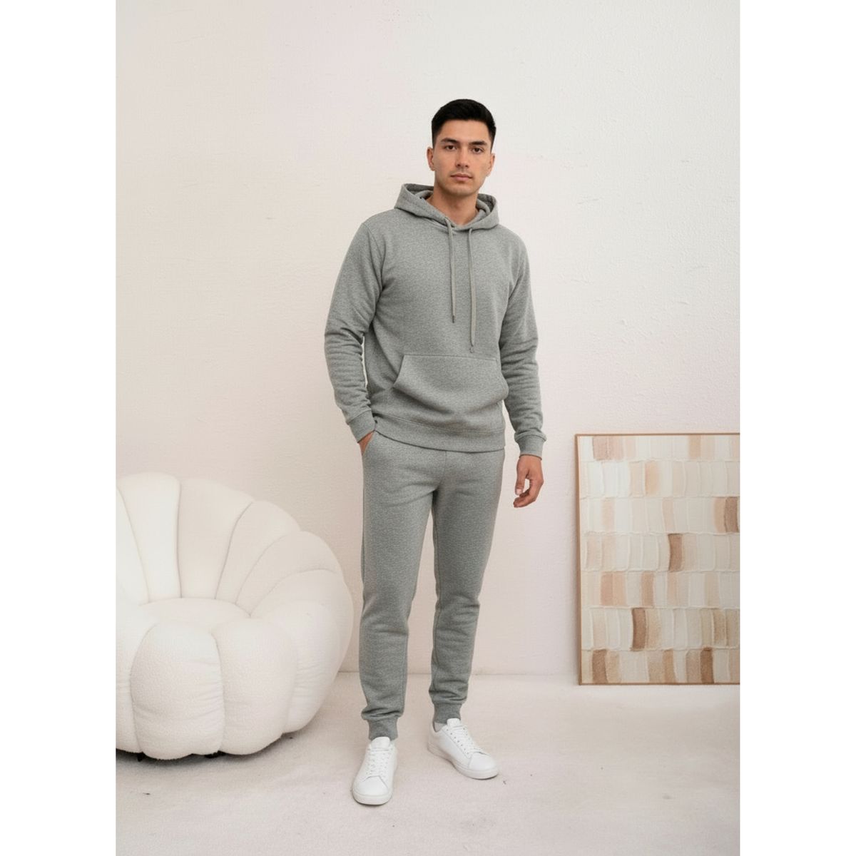 LIKE SHOP - Conjunto Deportivo Buzo Jogger y Polerón Hombre Frizado A1718