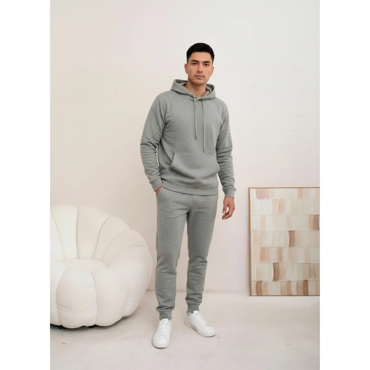 LIKE SHOP - Conjunto Deportivo Buzo Jogger y Polerón Hombre Frizado A1718