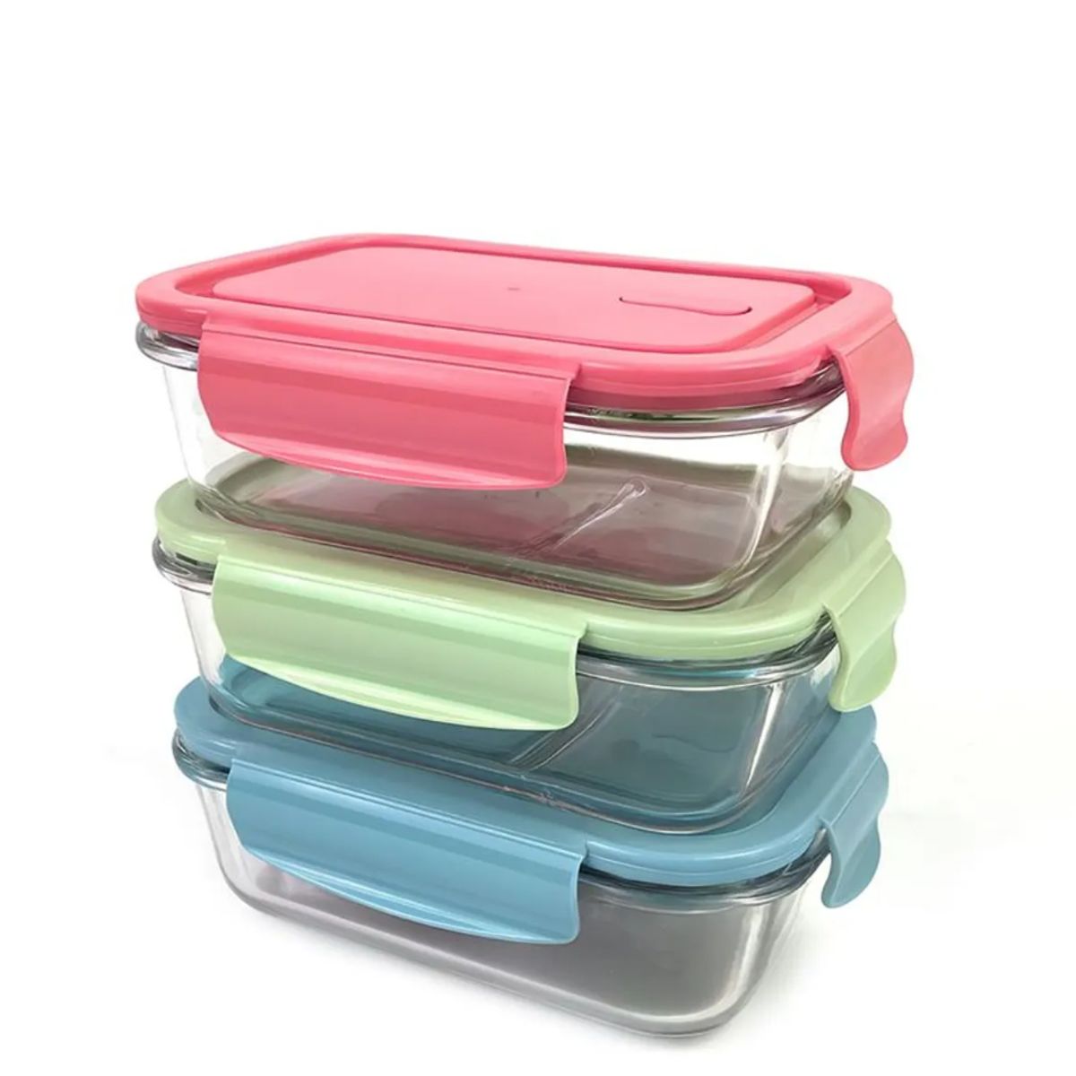 GENERICO - Contenedor Hermético Rectangular Vidrio 410ml