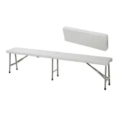 GENERICO - Banca plegable 183 cm blanco Casa viva