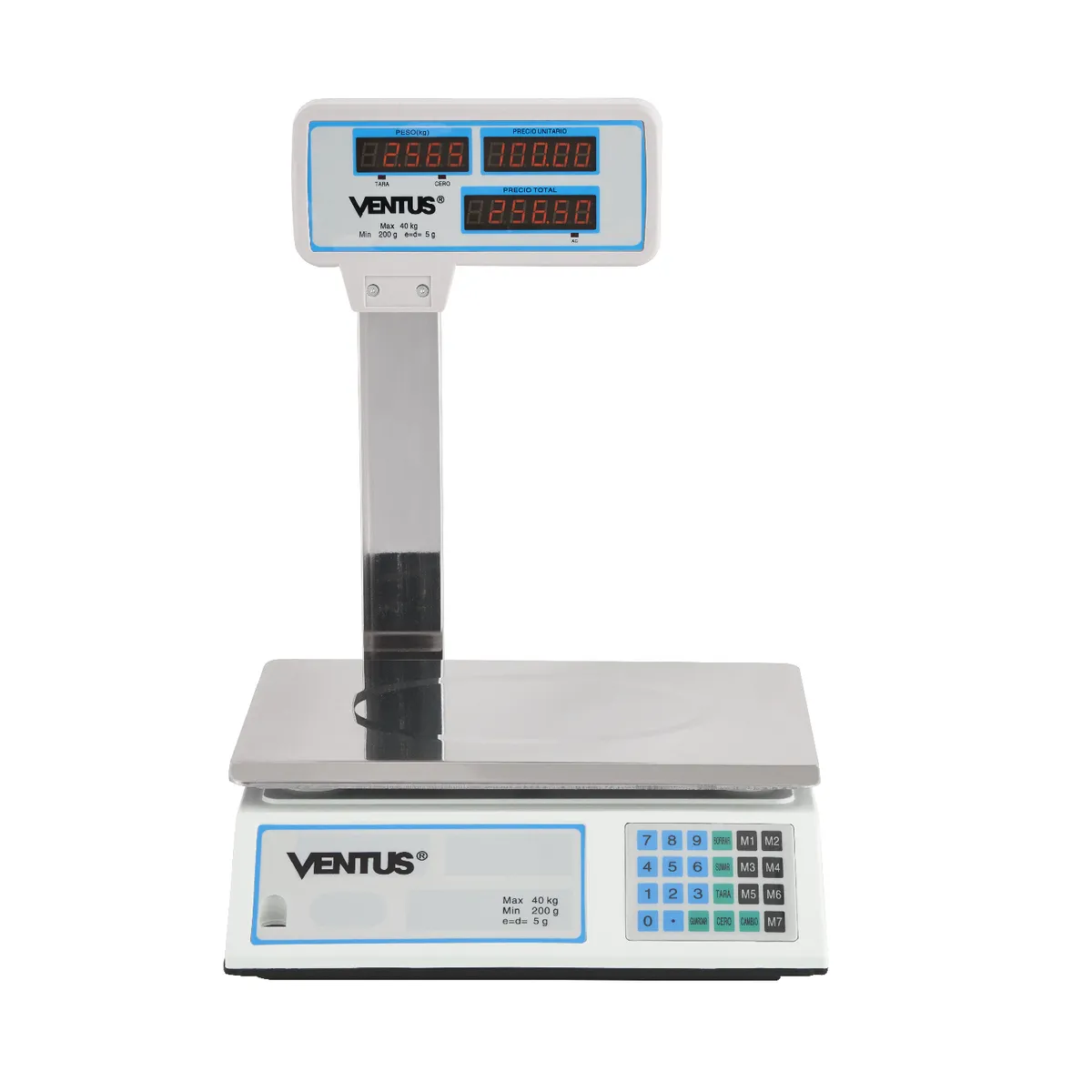 VENTUS - balanza de cocina visor aereo hasta 40kg