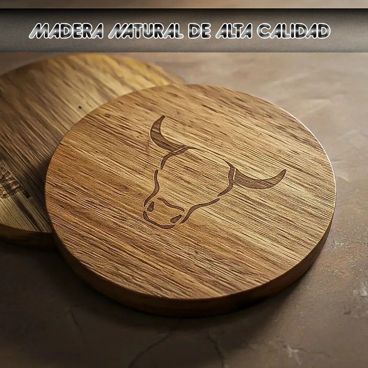 WAYU - Set 6 Posavasos Madera Posa Vaso Wayu