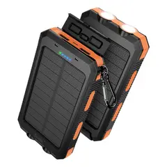 HOCO - Bateria Portatil Solar 8000 Mah + Linterna Led Powerbank