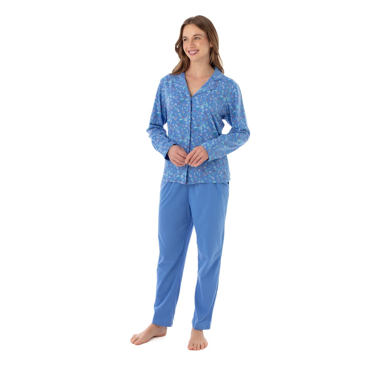 BECKIL - BECKIL COD 1784 PIJAMA  ALGODÓN ABIERTO, ESTAMPADO CHAQUETA