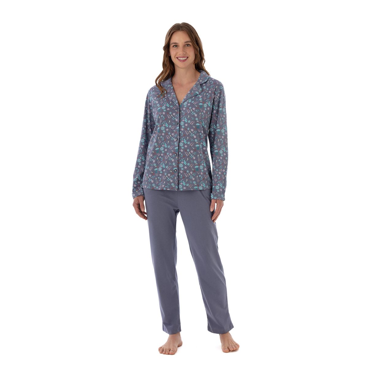 BECKIL - BECKIL COD 1784 PIJAMA  ALGODÓN ABIERTO, ESTAMPADO CHAQUETA