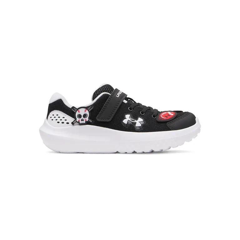 Zapatilla UA Surge 4 Ac Patches Negro Niño
