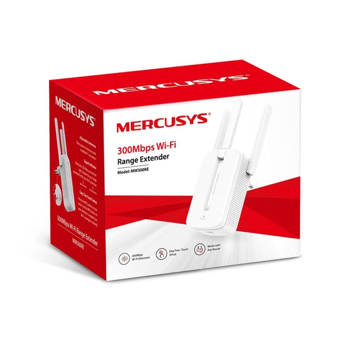 MERCUSYS - Extensor de Rango Mercusys MW300RE WiFi N300 3 Antenas