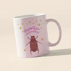 GENERICO - Taza motivacional escarabajo ilustrado 325ml