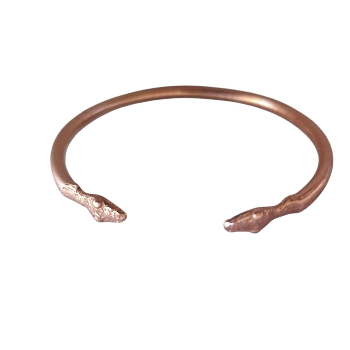 GENERICO - Pulsera De Cobre Con Cabezas De Serpientes Ajustable