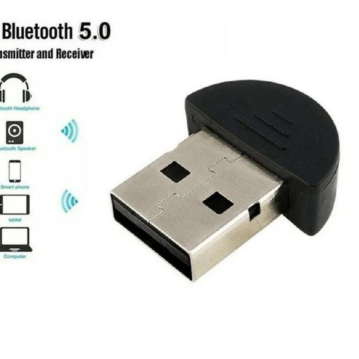 GENERICO - Transmisor Receptor Bluetooth Mini Usb 5.0 Pc Notebook