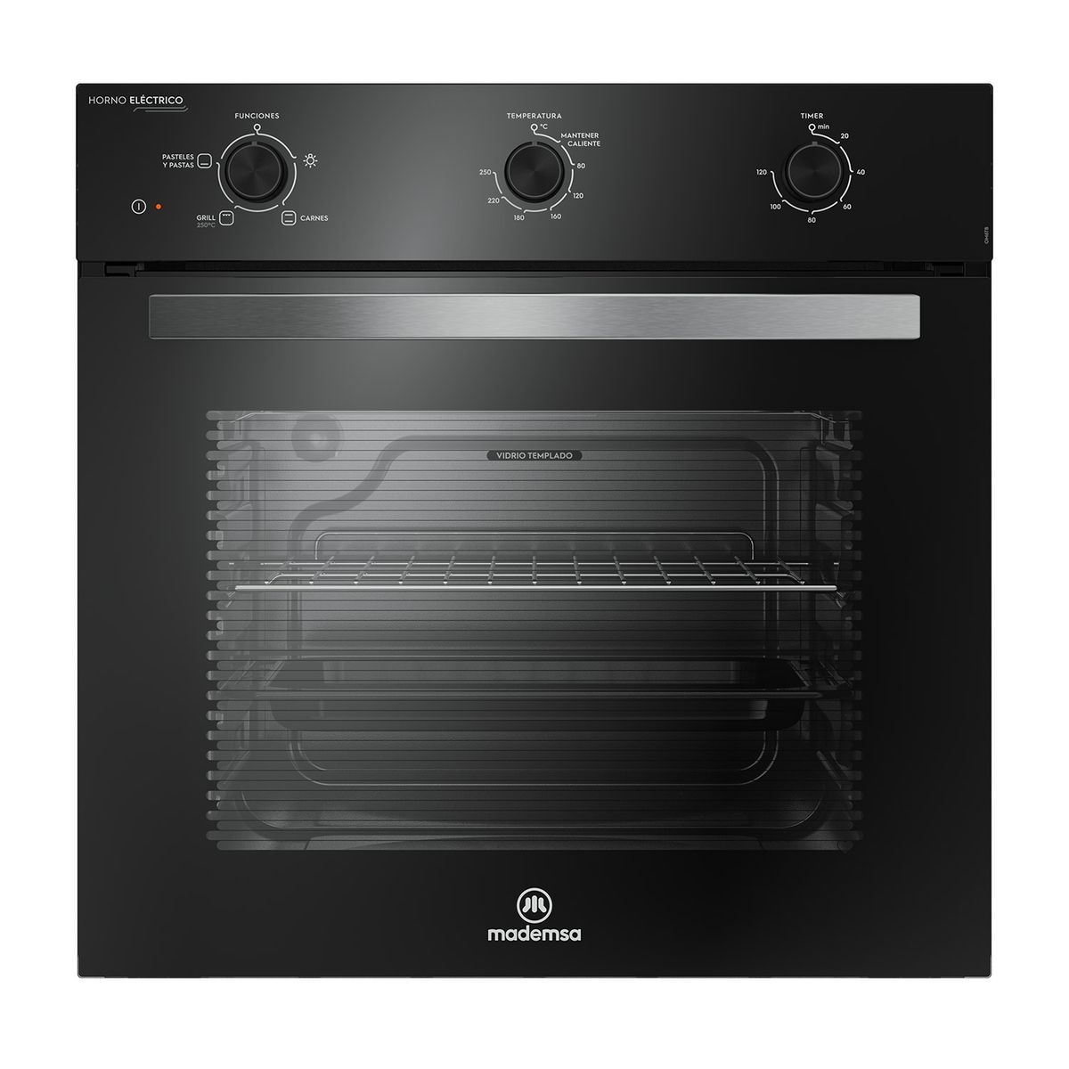 MADEMSA - Horno Empotrable Eléctrico 59L Temporizador y Limpia Fácil OM6TB