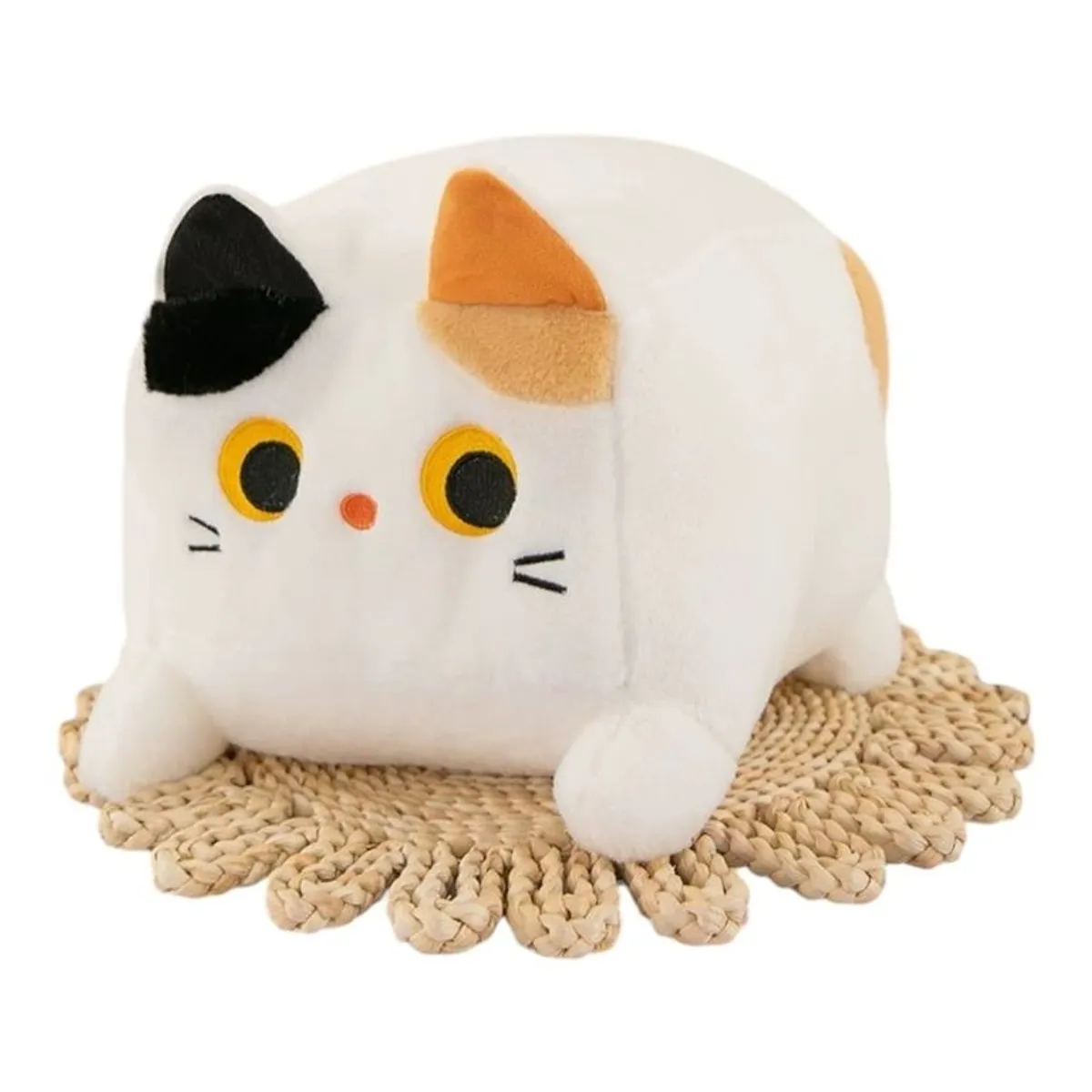 GENERICO - Peluche Cojín Suave De Felpa Gato Cuadrado 20 Cm A5