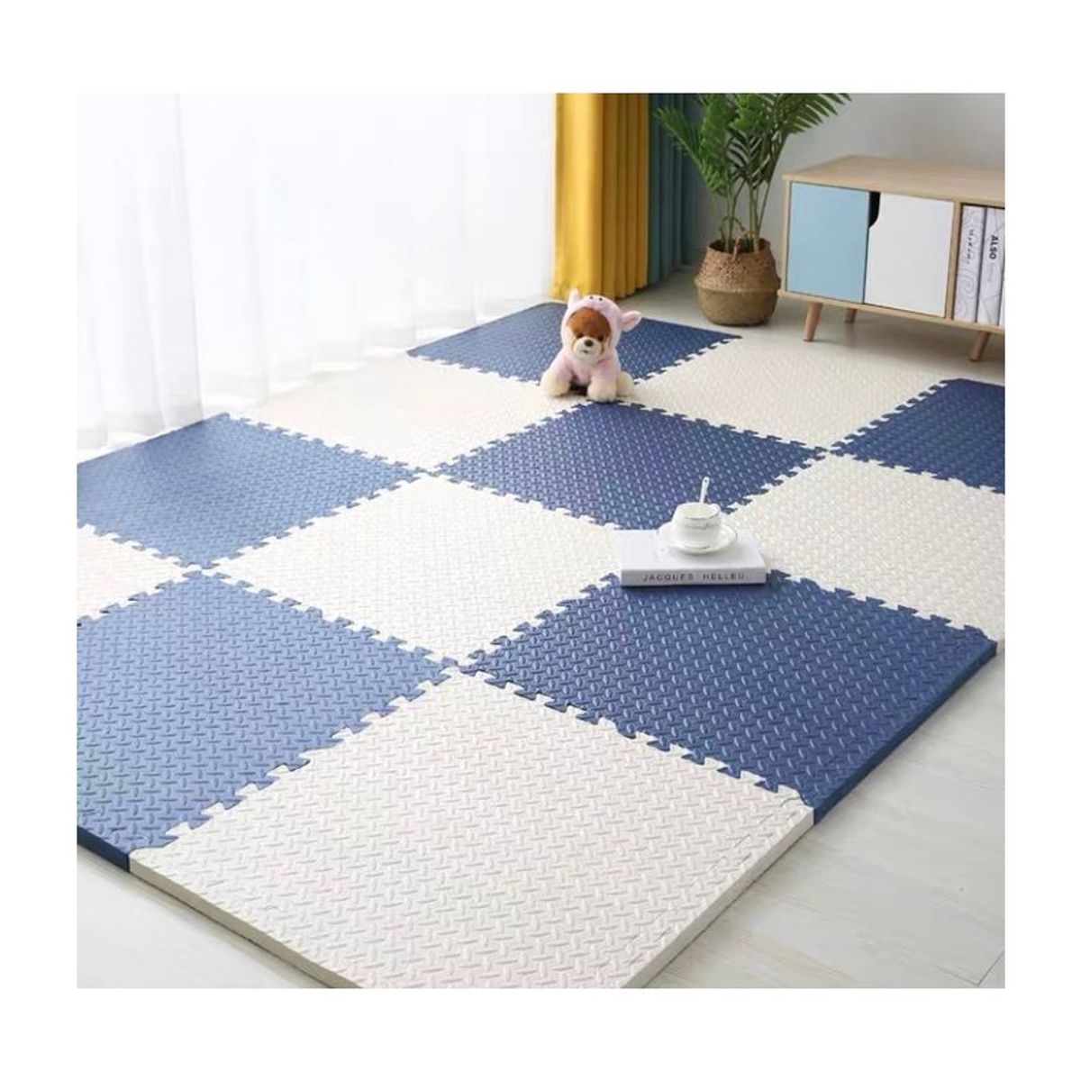 GENERICO - Pack X 4 Tatami Alfombra Encastrable 60x60x1.2cm Goma Eva AZUL