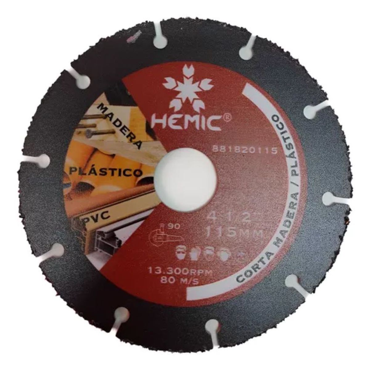 HEMIC - Disco Corta Madera y plastico 115mm Hemic