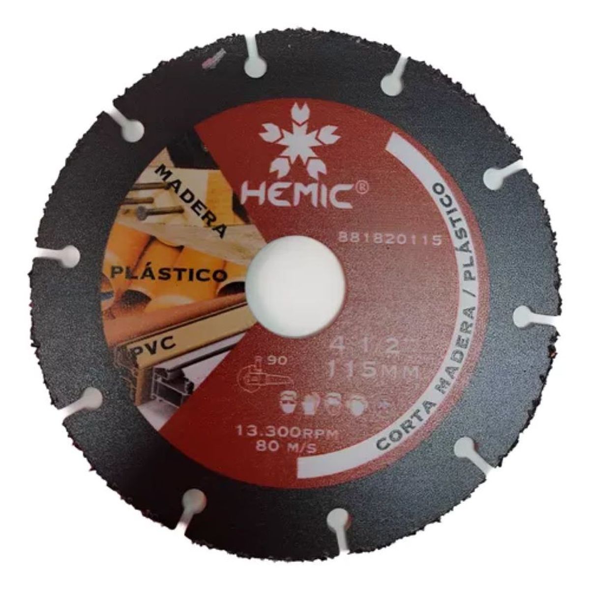 HEMIC - Disco Corta Madera y plastico 115mm Hemic