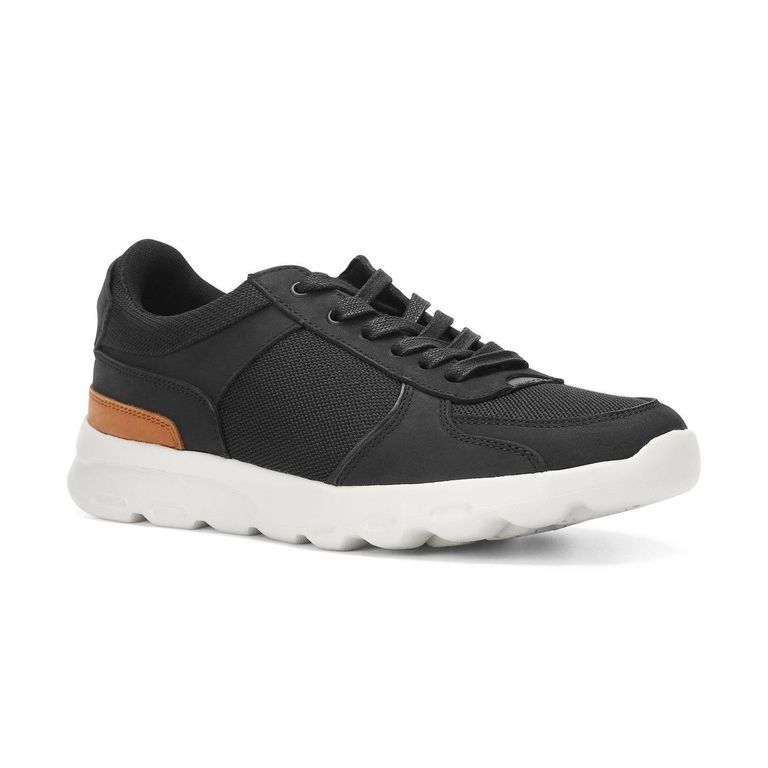 Zapatillas Urbanas Livianas X-light Hombre Cuero Walker Negro