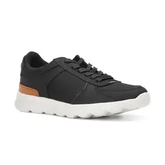 CARDINALE - Zapatillas Livianas X-light Hombre Cuero Walker-0-17 Negro