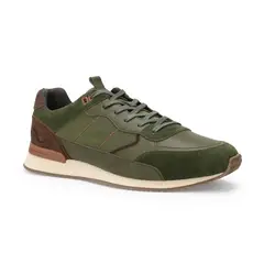 CARDINALE - Zapatillas Hombre Cuero y Textil Harford-0-03 Verde