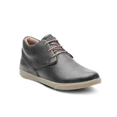 CARDINALE - Zapatillas Caña Alta Hombre Cuero 24 Flex Oporto-6-06-Negro