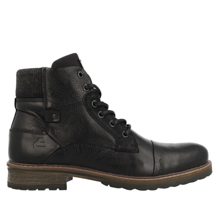 BOTINES HOMBRE CUERO JONES-6-58 NEGRO