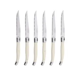 LAGUIOLE - Bloque 6 Cuchillos Ivory Jean Dubost