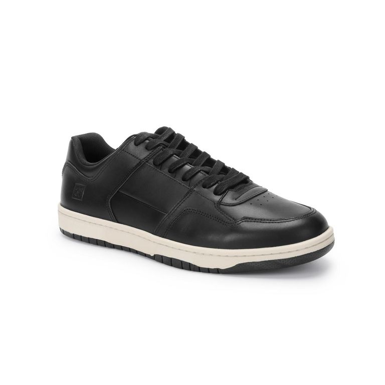 Zapatillas Urbanas Hombre Cuero Valmont Negro