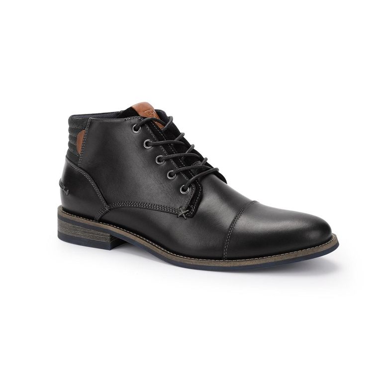 BOTINES HOMBRE CUERO DENIZEN-6-08 NEGRO